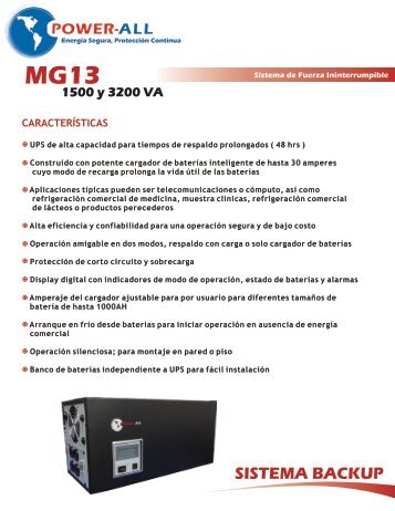 MG13-3200 - grupo precision control