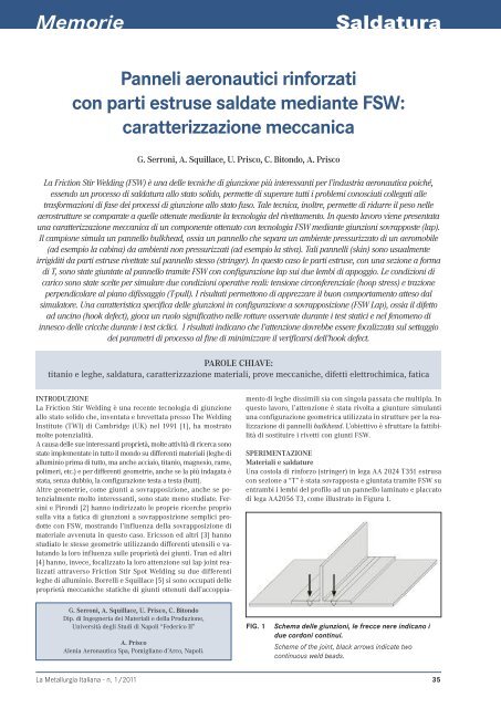 caratterizzazione meccanica - Gruppo Italiano Frattura