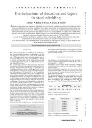 The behaviour of decarburized layers in steel nitriding