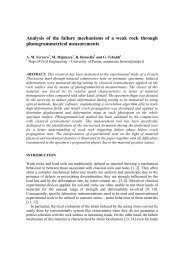 Analysis of the failure mechanisms of a weak rock through ...