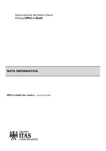 ITAS-Danni_Nota informativa_UFFICI E ... - Gruppo ITAS