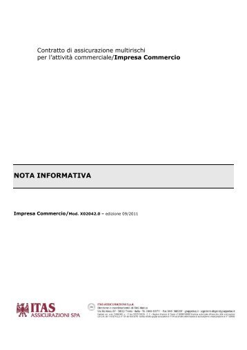 Nota Informativa IMPRESA commercio_SPA - Gruppo ITAS