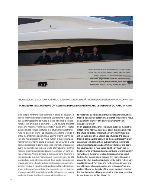 INTERVIEW - Verme Yacht Projects