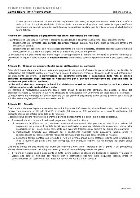 Assicurazione in caso di morte a vita intera a capitale ... - Gruppo ITAS