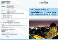 Israel-Reise 7.5.-18.5.2014 - Geistliches Rüstzentrum Krelingen