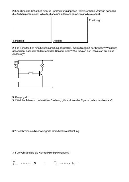 3. Schulaufgabe Physik am 8.5.2000 Klasse 10 b; Name - grzesina.de