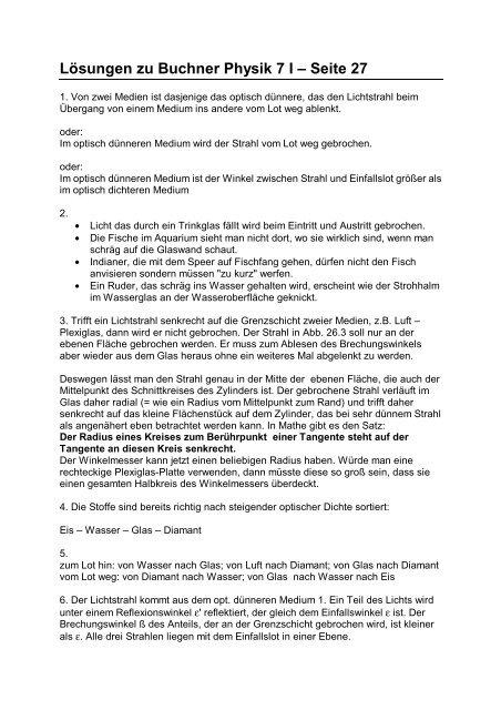 Lösungen zu Buchner Physik 7 I – Seite 27 - grzesina.de