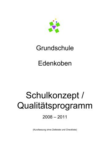 Schulkonzept / Qualitätsprogramm - Grundschule Edenkoben