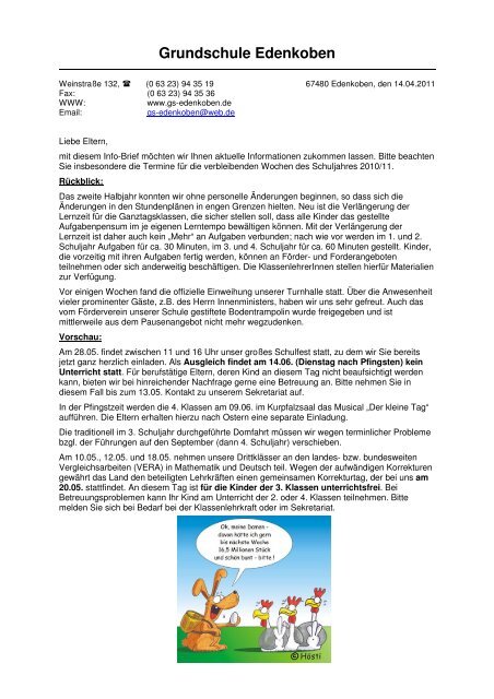 Elternbrief vom 15.04.2011 - Grundschule Edenkoben
