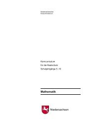 Kerncurriculum für die Realschule - Niedersächsischer Bildungsserver