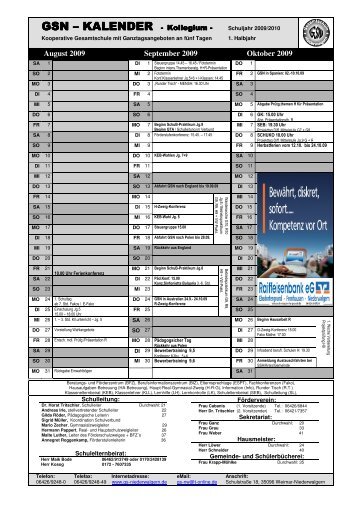 kalender 09-10 - Gesamtschule Niederwalgern