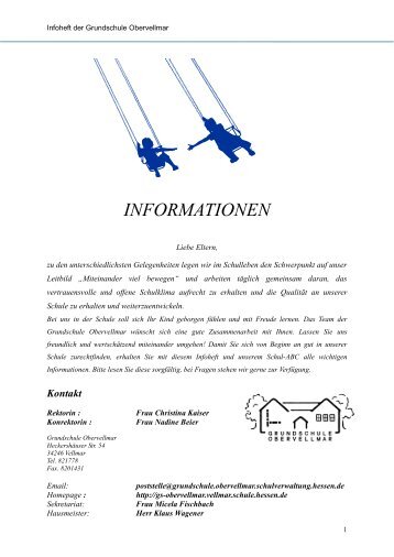 Infoheft der Grundschule Obervellmar