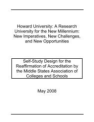 Self-Study Design - Howard University, Graduate School