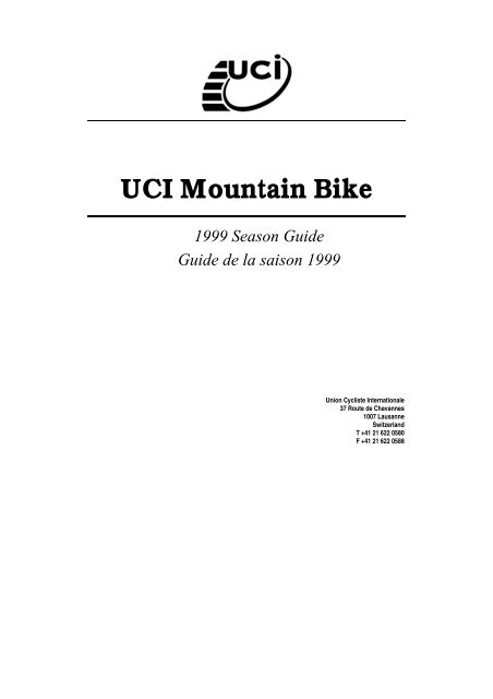 uci downhill points system