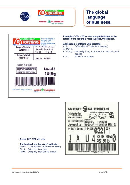 Meat Traceability - Rasting Westfleisch - GS1