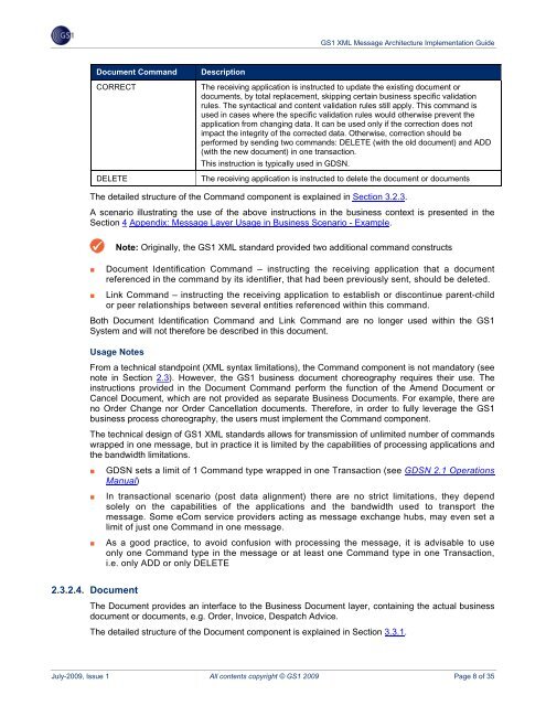 GS1 XML Message Architecture Implementation Guide