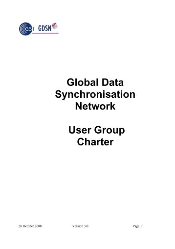 GDSN User Group Charter - GS1