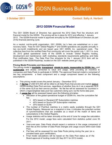 2009 GDSN Financial Model - GS1