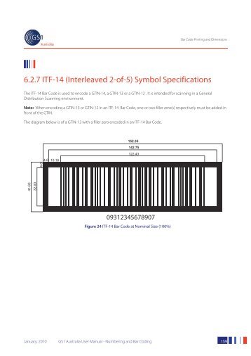 6.2.7 ITF-14 (Interleaved 2-of-5) Symbol Specifications - GS1 Australia