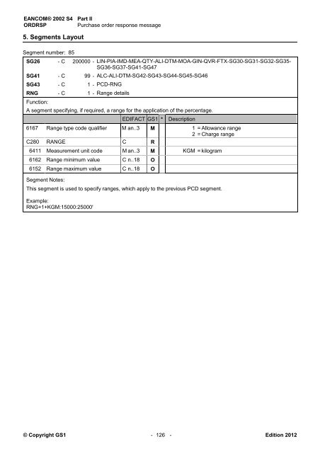 EANCOM 2002 S4 ORDRSP Purchase order response ... - GS1