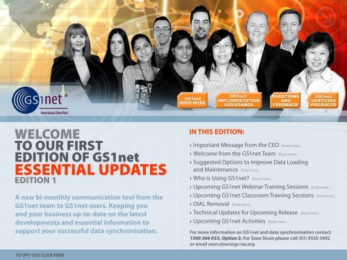 GS1net Essential Updates... - GS1 Australia