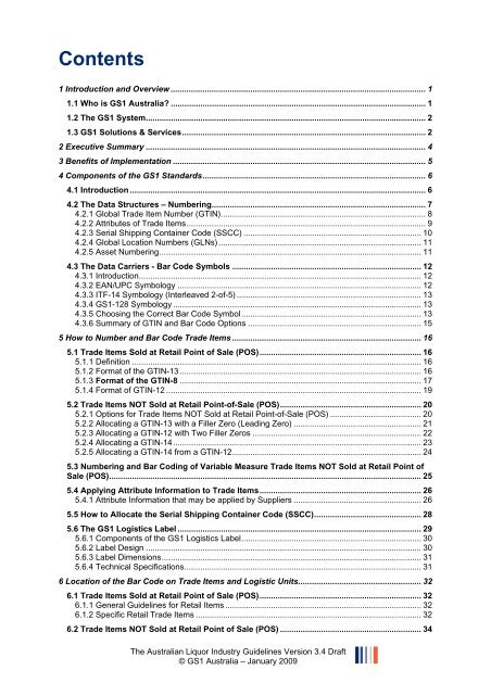 Industry Guidelines for the Numbering and Bar ... - GS1 Australia