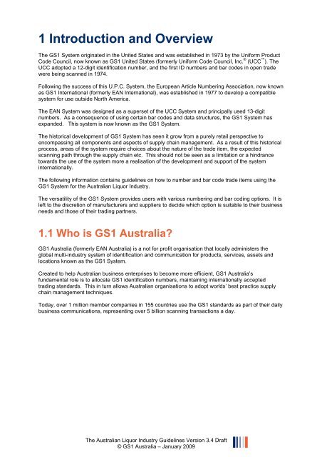 Industry Guidelines for the Numbering and Bar ... - GS1 Australia