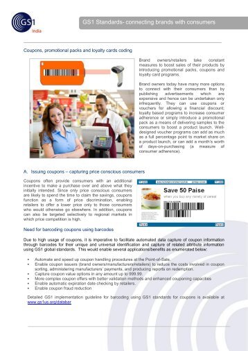 GS1 Standards- connecting brands with consumers - GS1 India