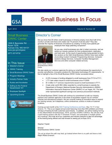 Small Business In Focus - GSA