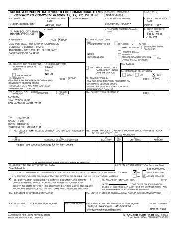 Contract Number GS-09P-98-KSD-0017 - GSA