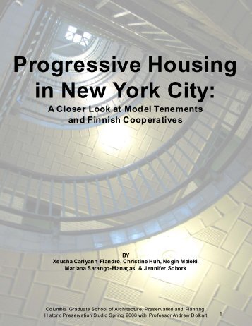 Progressive Housing in New York City: - Columbia University ...