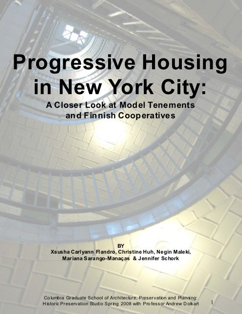 Progressive Housing in New York City: - Columbia University ...