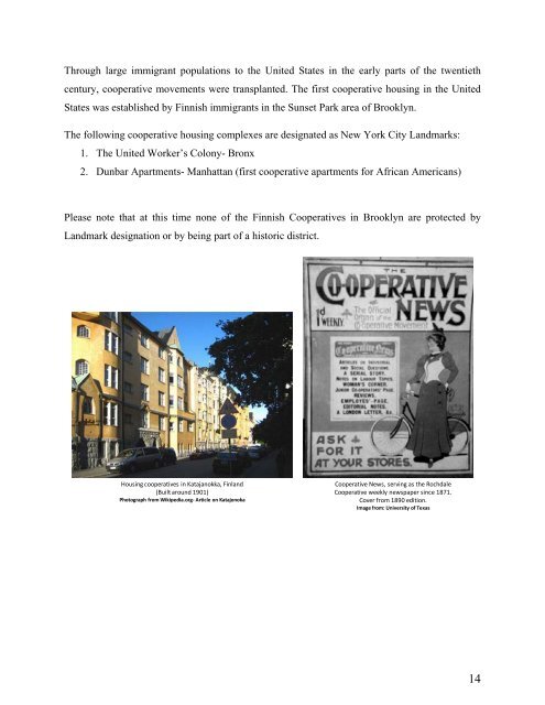 Progressive Housing in New York City: - Columbia University ...