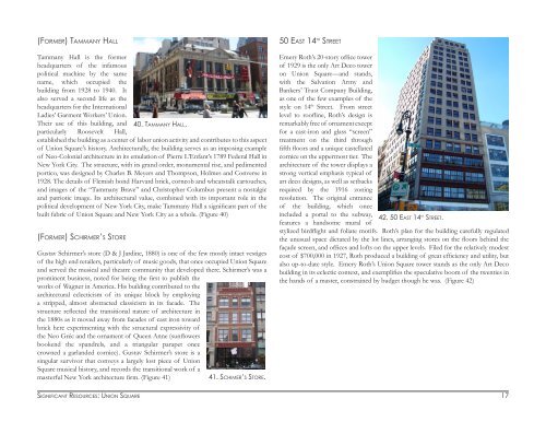 14th street and union square preservation plan - Columbia ...