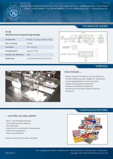 Multiformat-Verpackungsanlage - CHR. BOCK & SOHN