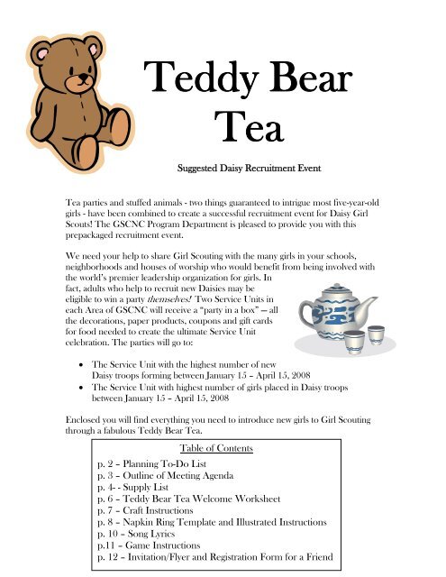 Daisy Teddy Bear Tea - Girl Scout Council of the Nation's Capital