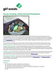 Group Camping - Girl Scout Council of the Nation's Capital