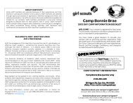 Camp Bonnie Brae - Girl Scouts of Central and Western ...