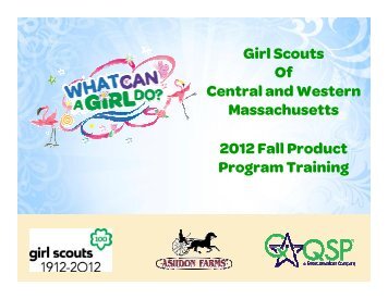 Troops - Girl Scouts of Central and Western Massachusetts