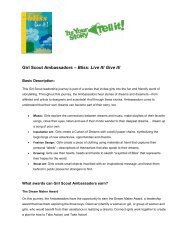 Girl Scout Ambassadors – Bliss: Live It! Give It!