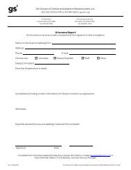 Grievance Form - Girl Scouts of Central and Western Massachusetts