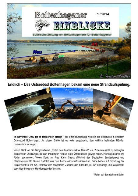 Boltenhagener Einblicke 1 / 2014