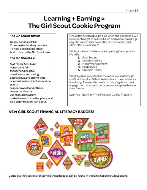 Cookie Troop Manual - Girl Scouts of Central and Western ...