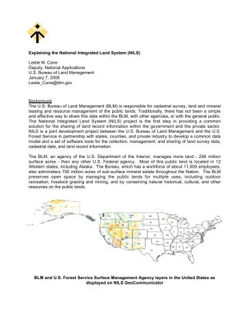 Explaining the National Integrated Land System (NILS) Leslie M ...