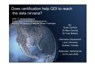 Does certification help GDI to reach the data nirvana?