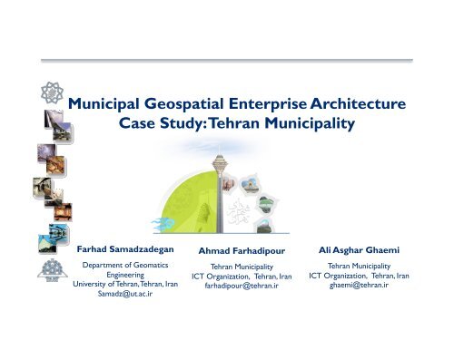 Tehran Municipality - Global Spatial Data Infrastructure Association