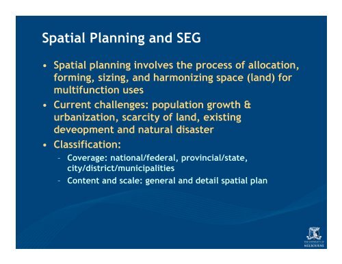 Integrating Spatial Planning and Disaster Risk Reduction at the ...