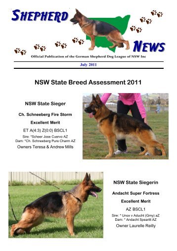 Shepherd News July, 2011 - German Shepherd Dog League NSW Inc.