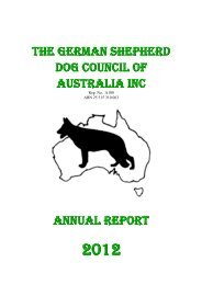 GSDCA Annual Report 2012 - German Shepherd Dog Council of ...