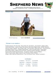 SHEPHERD NEWS - German Shepherd Dog League NSW Inc.